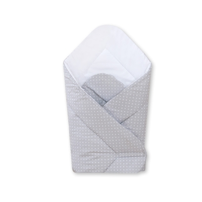 Wikkeldoek  - Harten Grijs Polkaprikker