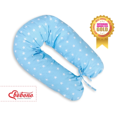 Zwangerschapskussen in C-vorm minky Blauw