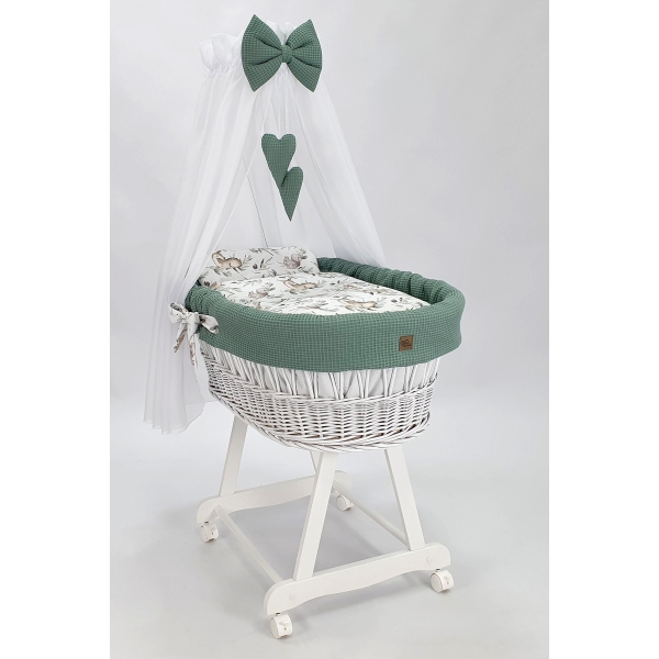 Bekleding voor babywiegjes rotan mand