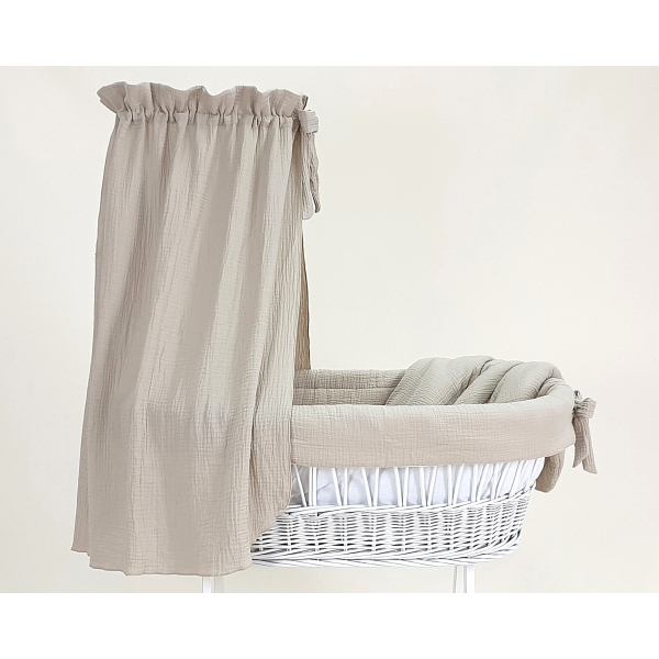 Compleet textielset beige voor baby wieg