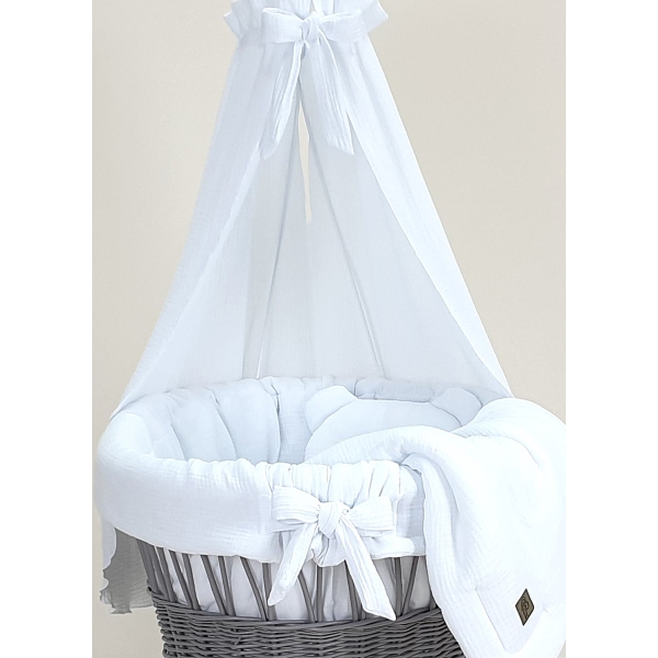 Compleet wit textielset voor baby wieg