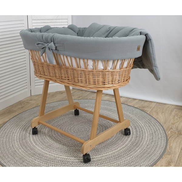 khaki wiegbekleding mousseline katoen