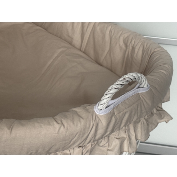 Khaki wiegbekleding XXL met opening voor handgreep in de wiegbekleding