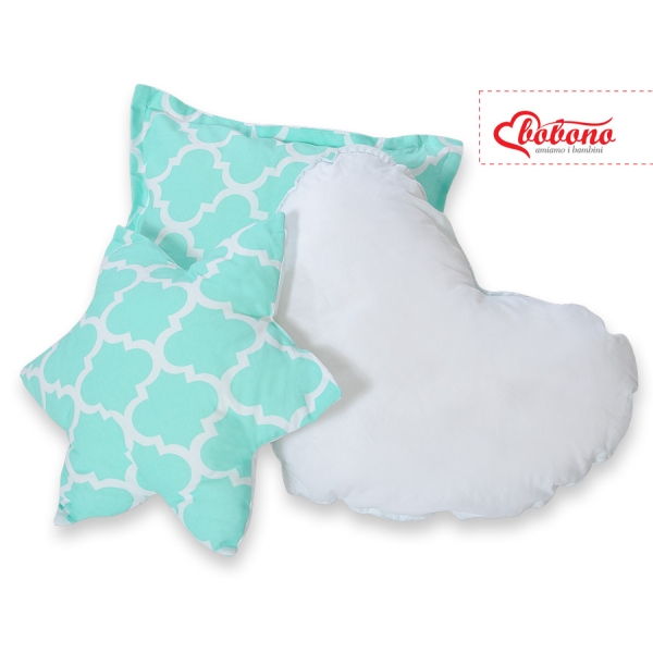3-delige Kussenset Mint Marokko