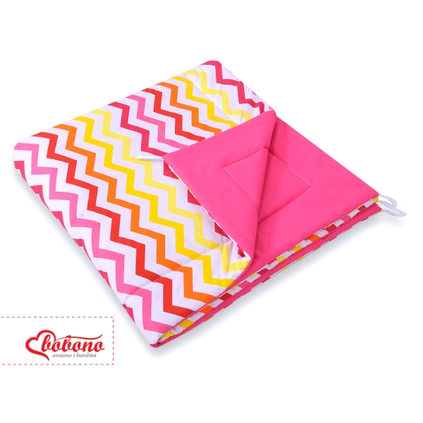 3-delige Kussenset Roze Geel Zigzag