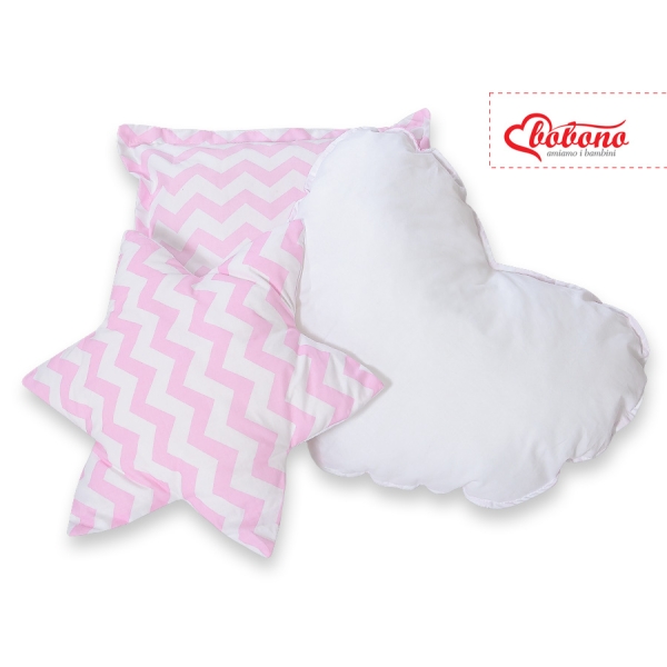 3 st Kussens voor Tipi Speeltent Roze Zigzag
