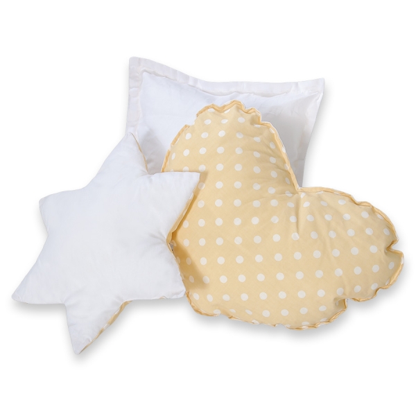 3 st Kussens voor Wigwam Speeltent Beige Polkaprikker