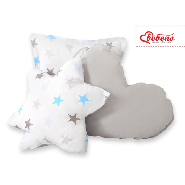 3 st Kussens voor Wigwam Speeltent Blauw Grijs Sterren