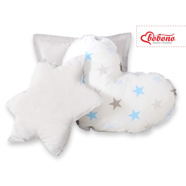 3 st Kussens voor Wigwam Speeltent Blauw Grijs Sterren