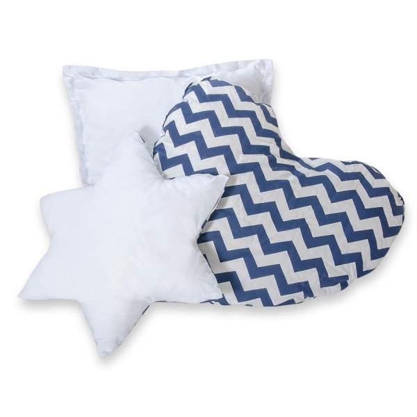 3 st Kussens voor Wigwam Speeltent Donkerblauw Zigzag