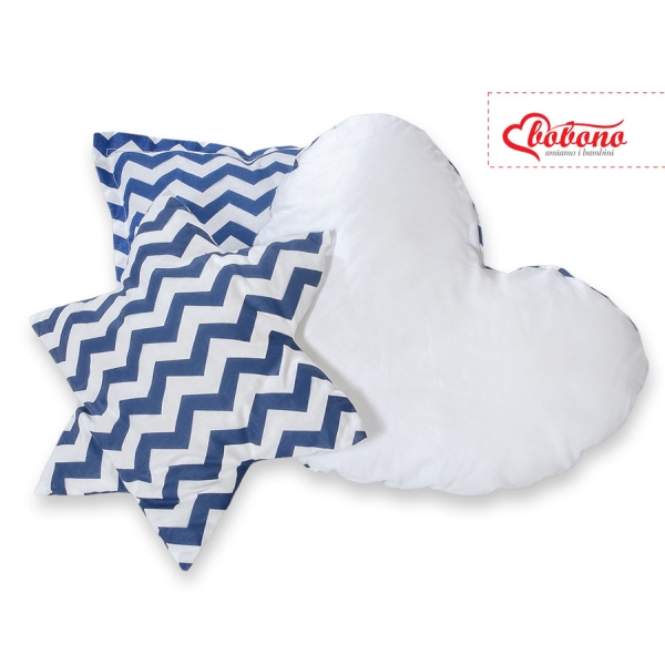 3 st Kussens voor Wigwam Speeltent Donkerblauw Zigzag