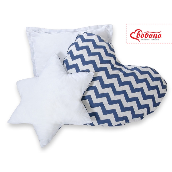 3 st Kussens voor Wigwam Speeltent Donkerblauw Zigzag