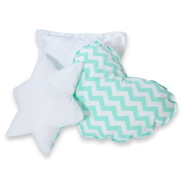 3 st Kussens voor Wigwam Speeltent Mint Zigzag