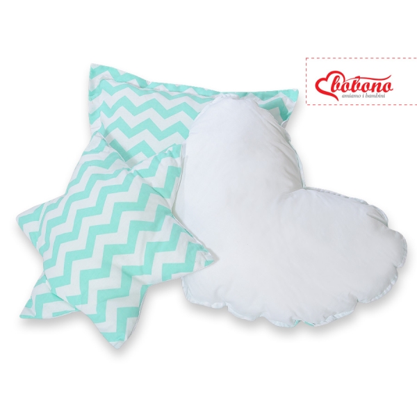 3 st Kussens voor Wigwam Speeltent Mint Zigzag