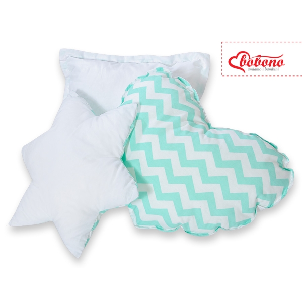 3 st Kussens voor Wigwam Speeltent Mint Zigzag
