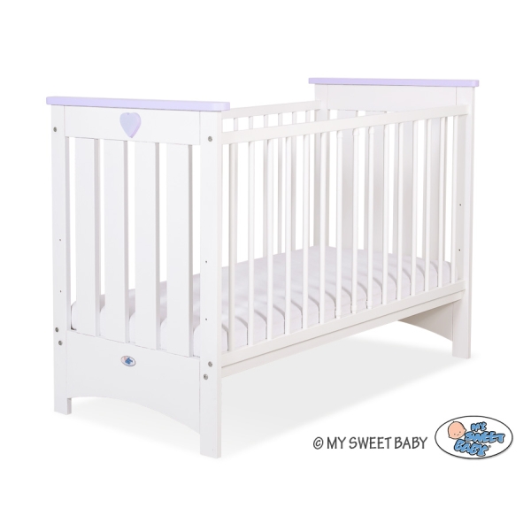 Babybed 120x60 cm - Lorenzo III Wit Lila