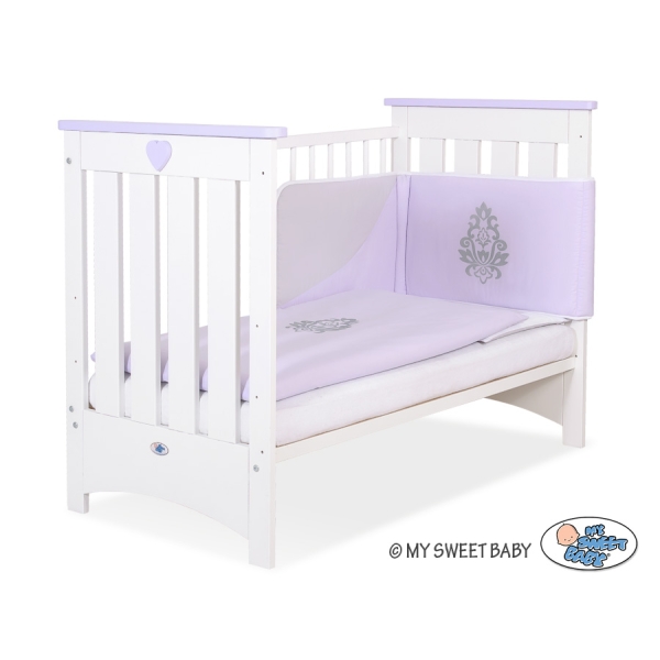 Babybed 120x60 cm - Lorenzo III Wit Lila