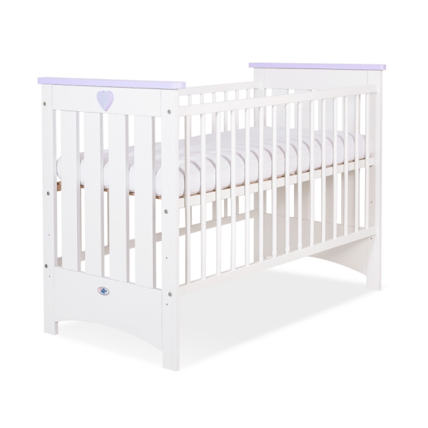 Babybed 120x60 cm - Lorenzo III Wit Lila