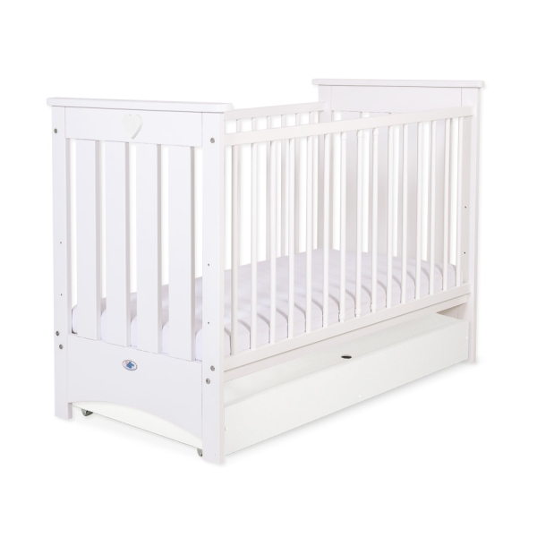 Babybed 120x60 cm met Lade - Lorenzo III STANDARD Wit