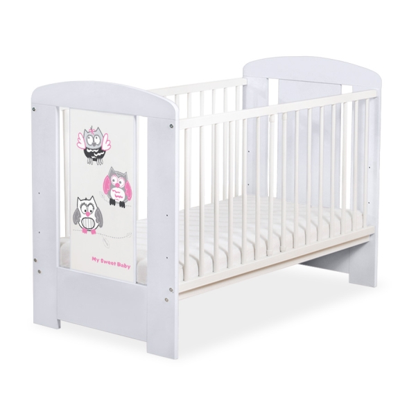 Babybed 120x60 cm - Owls Bigi Zibi & Adele Grijs Gelukkige Uilen