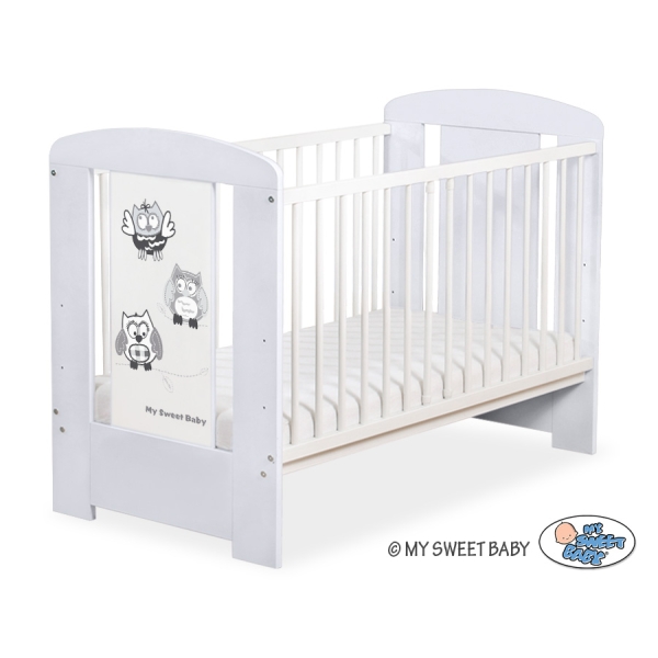 Babybed 120x60 cm - Owls Bigi Zibi & Adele Grijs Gelukkige Uilen