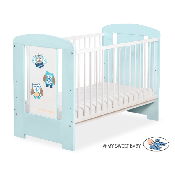 Babybed 120x60 cm - Owls Bigi Zibi & Adele Mint Gelukkige Uilen