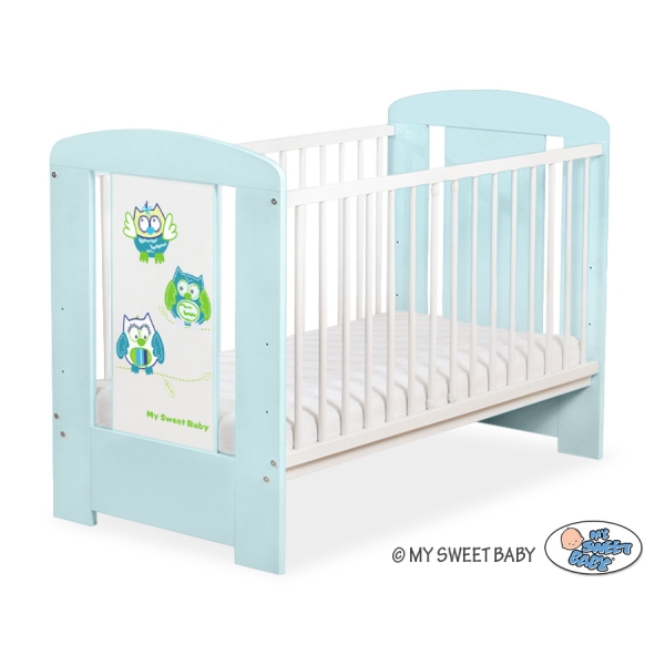 Babybed 120x60 cm - Owls Bigi Zibi & Adele Mint Gelukkige Uilen