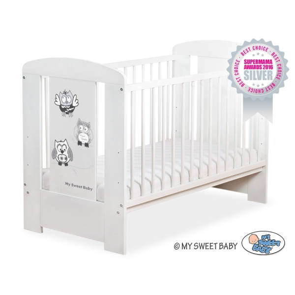 Babybed 120x60 cm - Owls Bigi Zibi & Adele Wit Gelukkige Uilen