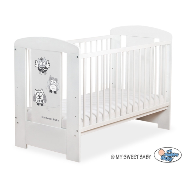 Babybed 120x60 cm - Owls Bigi Zibi & Adele Wit Gelukkige Uilen