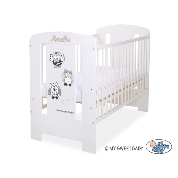Babybed 120x60 cm - Owls Bigi Zibi & Adele Wit Gelukkige Uilen
