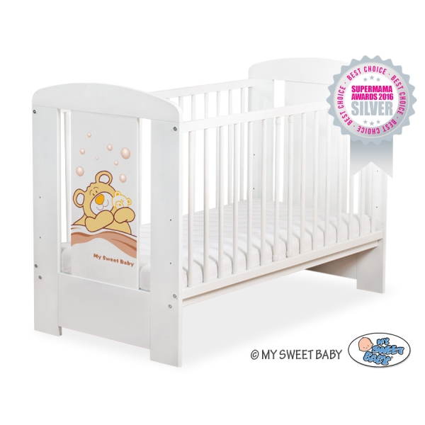 Babybed 120x60 cm - Tedy Bear Barnaba Wit Teddy Bear Branaba