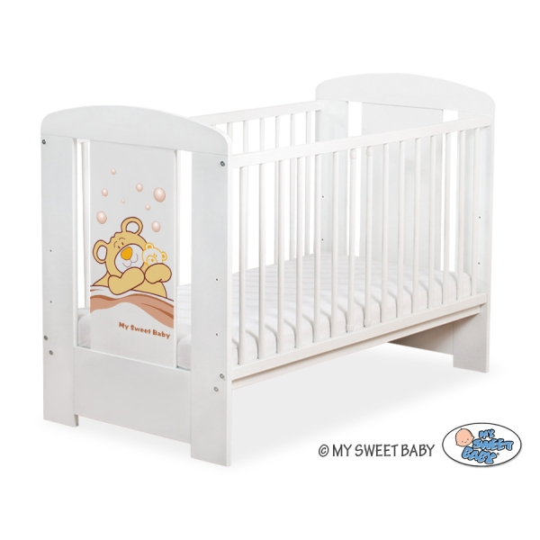 Babybed 120x60 cm - Tedy Bear Barnaba Wit Teddy Bear Branaba