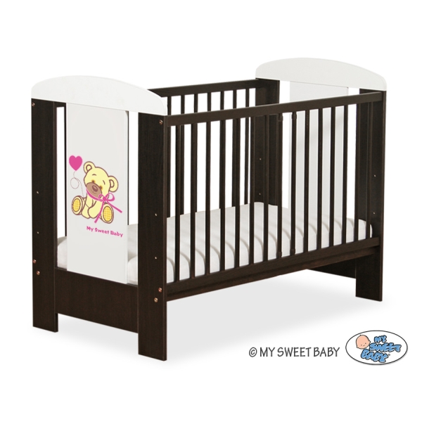 Babybed 120x60 cm - Tedy Bear with bow Roze Bear With Bow