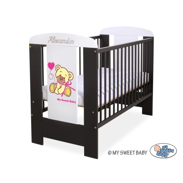 Babybed 120x60 cm - Tedy Bear with bow Roze Bear With Bow