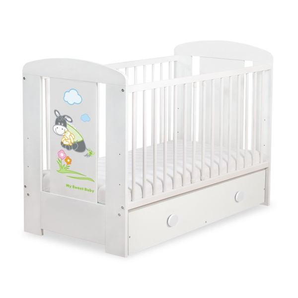 Babybed  met Lade 120x60 cm - Donkey Luca MAXI Ezel Luca