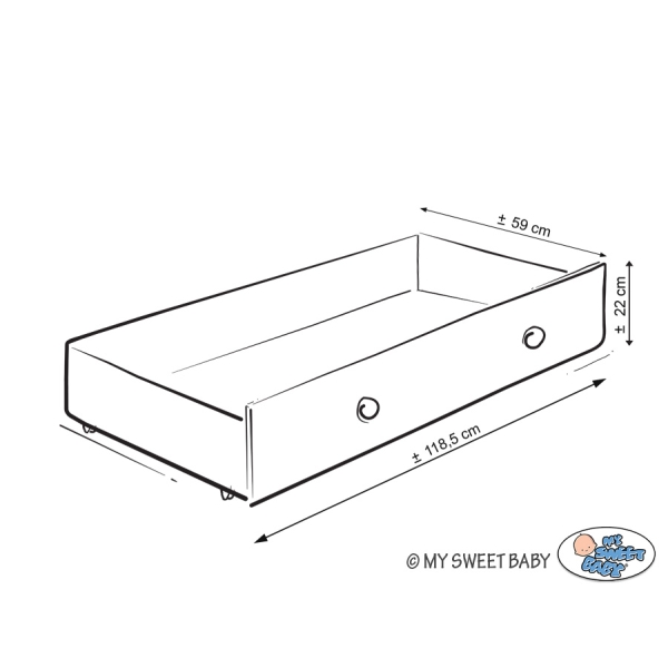 Babybed met Lade 120x60 cm - Good Night MAXI Welterusten