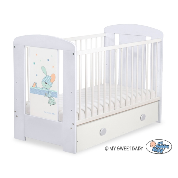 Babybed met Lade 120x60 cm - Happy balloons MAXI
