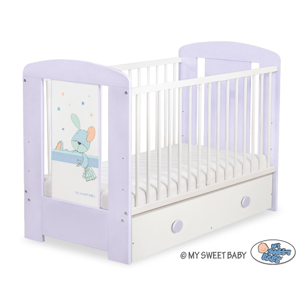 Babybed met Lade 120x60 cm - Happy balloons MAXI