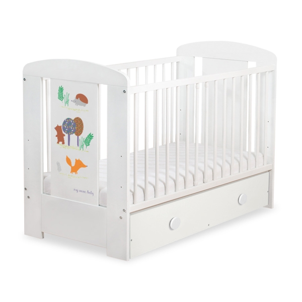 Babybed met Lade 120x60 cm - Happy balloons MAXI Woud