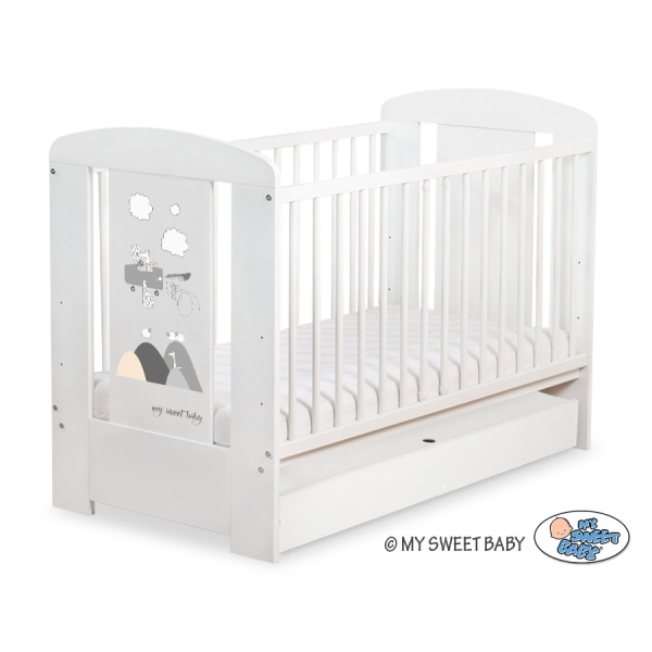 Babybed met Lade 120x60 cm - Happy balloons STANDARD