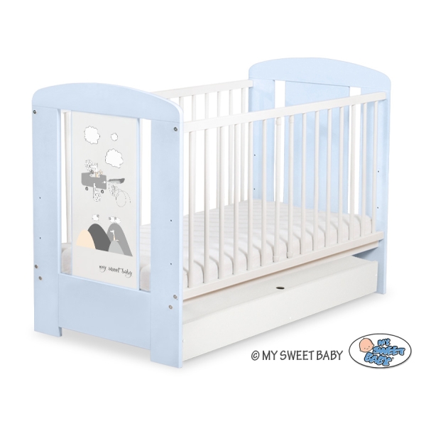 Babybed met Lade 120x60 cm - Happy balloons STANDARD
