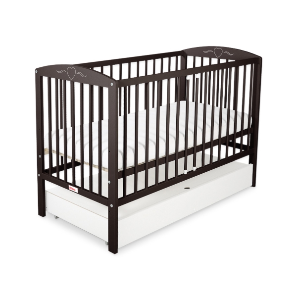 Babybed met Lade 120x60 cm - Harten STANDARD