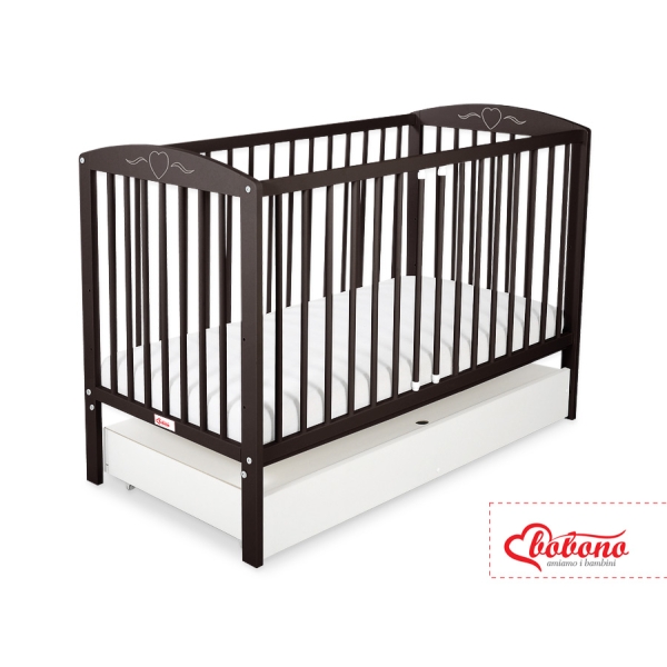 Babybed met Lade 120x60 cm - Harten STANDARD