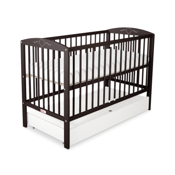 Babybed met Lade 120x60 cm - Harten STANDARD