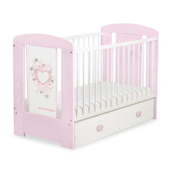 Babybed met Lade Chic 120x60 cm MAXI Roze