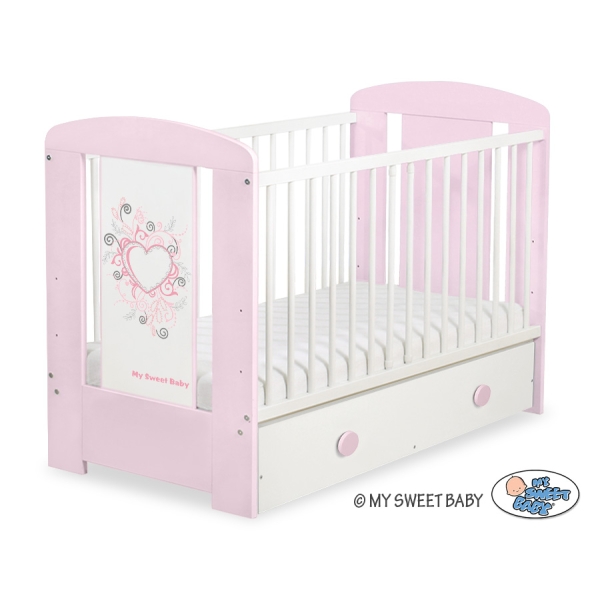 Babybed met Lade Chic 120x60 cm MAXI Roze