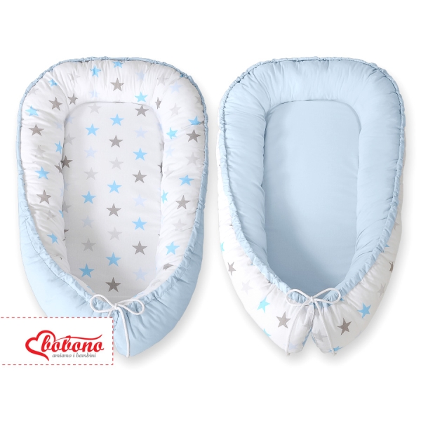 Babynest Grijs Blauw Sterren