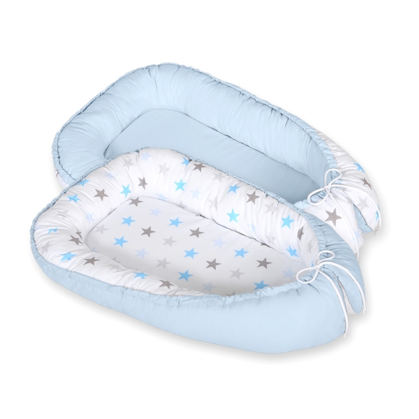 Babynest Grijs Blauw Sterren
