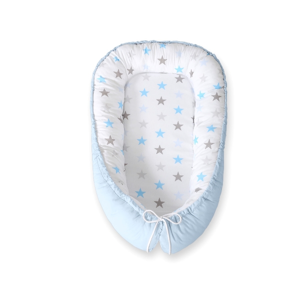 Babynest Grijs Blauw Sterren