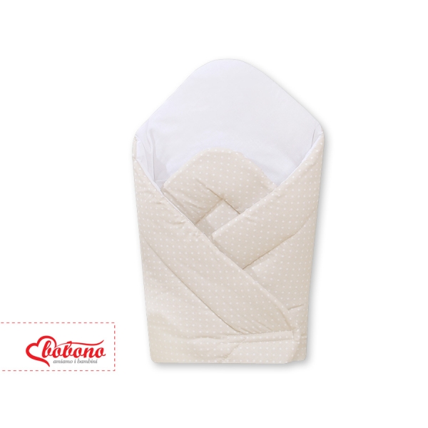 Babynest met versteviging - Harten Beige Polkaprikker